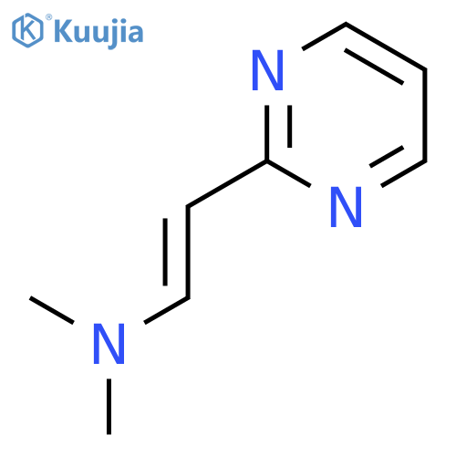 (E)-N,N-dimethyl-2-pyrimidin-2-yl-ethenamine structure