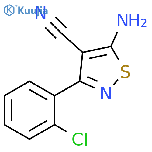 5-amino-3-(2-chlorophenyl)-1,2-thiazole-4-carbonitrile structure