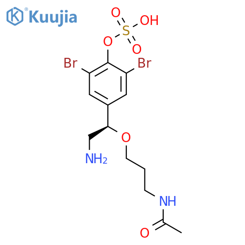 (R)-4-(1-(3-Acetamidopropoxy)-2-aminoethyl)-2,6-dibromophenyl hydrogen sulfate structure