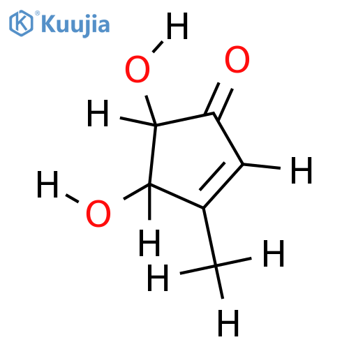 (-)-4,5-trans-4,5-dihydroxy-3-methyl-2-cyclopentenone structure
