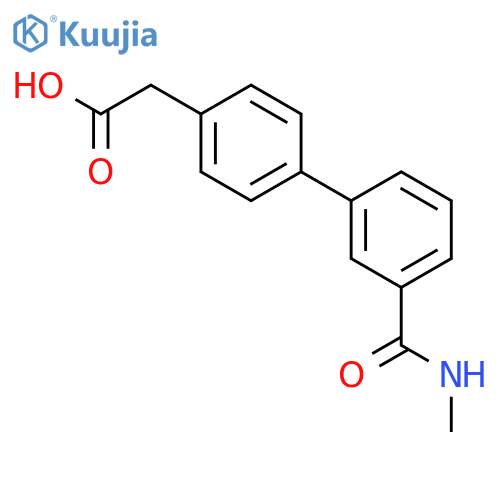 {4-3-(Methylcarbamoyl)phenylphenyl}acetic acid structure