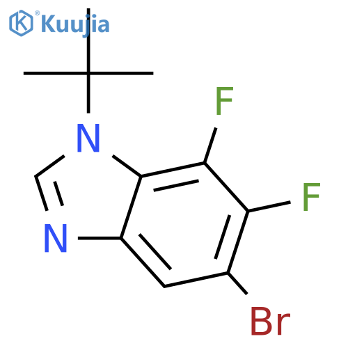 5-Bromo-1-t-butyl-6,7-difluorobenzimidazole structure