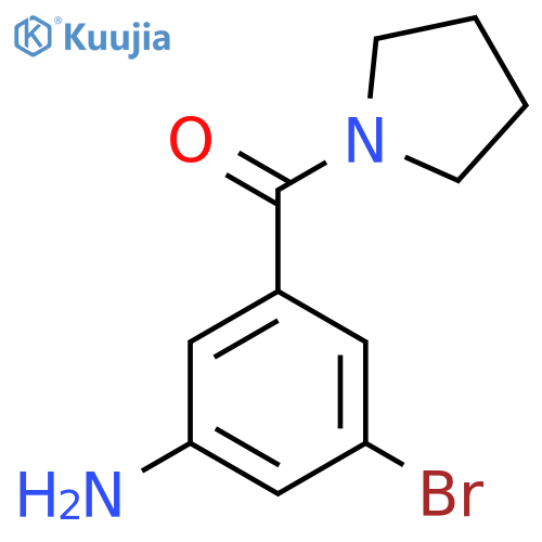 3-Bromo-5-(pyrrolidin-1-yl)carbonylaniline structure