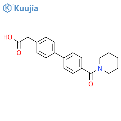 {4-4-(Piperidinocarbonyl)phenylphenyl}acetic Acid structure