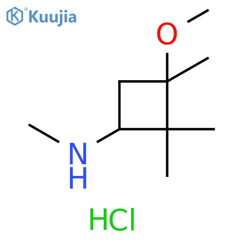 3-methoxy-N,2,2,3-tetramethylcyclobutan-1-amine hydrochloride structure