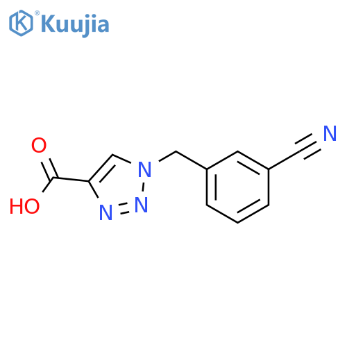 1-(3-cyanobenzyl)-1H-1,2,3-triazole-4-carboxylic acid structure