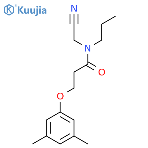 N-(cyanomethyl)-3-(3,5-dimethylphenoxy)-N-propylpropanamide structure