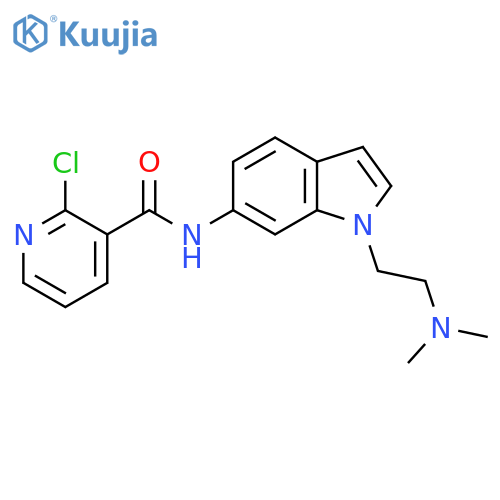 2-chloro-N-{1-[2-(dimethylamino)ethyl]-1H-indol-6-yl}pyridine-3-carboxamide structure