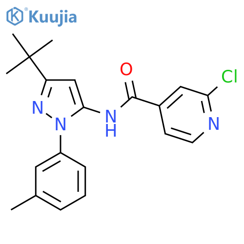 N-[3-tert-butyl-1-(3-methylphenyl)-1H-pyrazol-5-yl]-2-chloropyridine-4-carboxamide structure