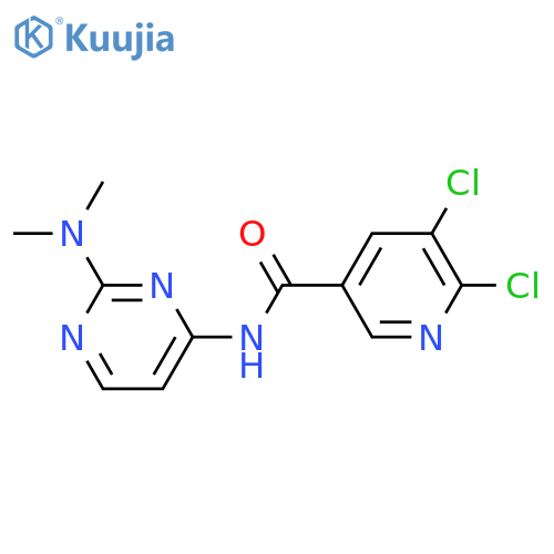 5,6-dichloro-N-2-(dimethylamino)pyrimidin-4-ylpyridine-3-carboxamide structure