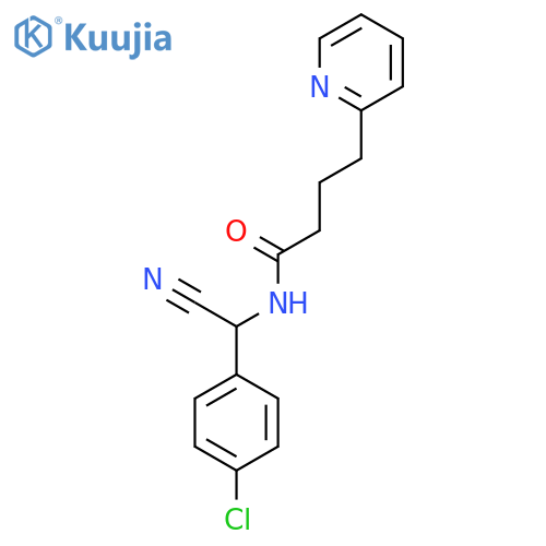N-[(4-chlorophenyl)(cyano)methyl]-4-(pyridin-2-yl)butanamide structure