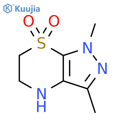 1,3-dimethyl-1H,4H,5H,6H-7lambda6-pyrazolo3,4-b1,4thiazine-7,7-dione structure