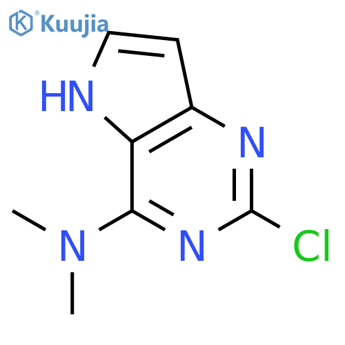 2-Chloro-N,N-dimethyl-5H-pyrrolo[3,2-d]pyrimidin-4-amine structure