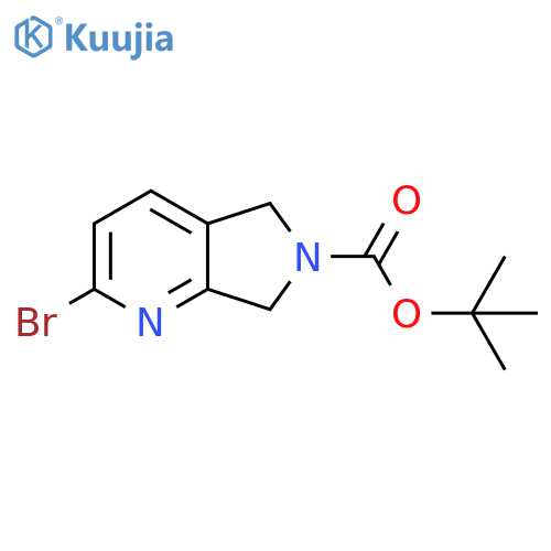 tert-butyl 2-bromo-5H,6H,7H-pyrrolo[3,4-b]pyridine-6-carboxylate structure