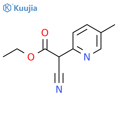 Ethyl 2-cyano-2-(5-methylpyridin-2-yl)acetate structure