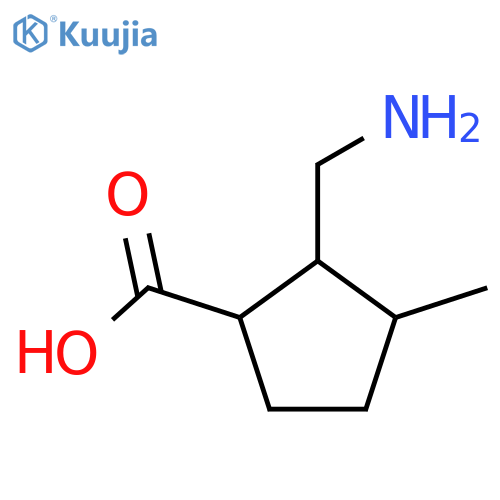 2-(Aminomethyl)-3-methylcyclopentane-1-carboxylic acid structure