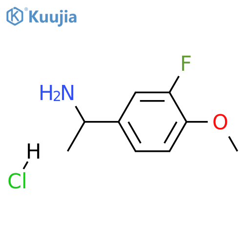 1-(3-FLUORO-4-METHOXYPHENYL)ETHAN-1-AMINE HYDROCHLORIDE structure