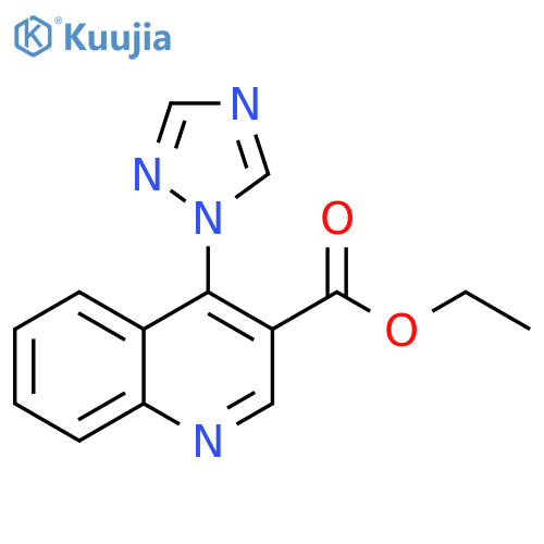 ethyl 4-(1H-1,2,4-triazol-1-yl)quinoline-3-carboxylate structure