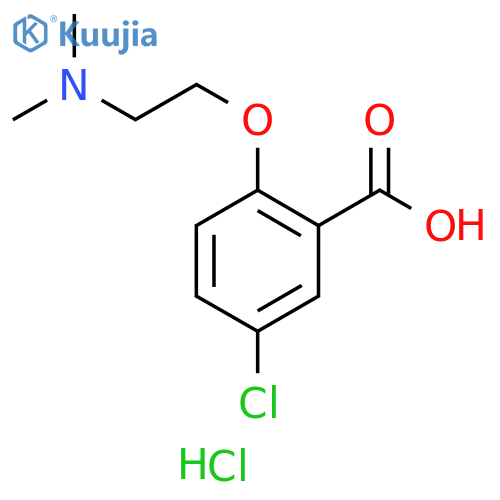 5-chloro-2-2-(dimethylamino)ethoxybenzoic acid hydrochloride structure