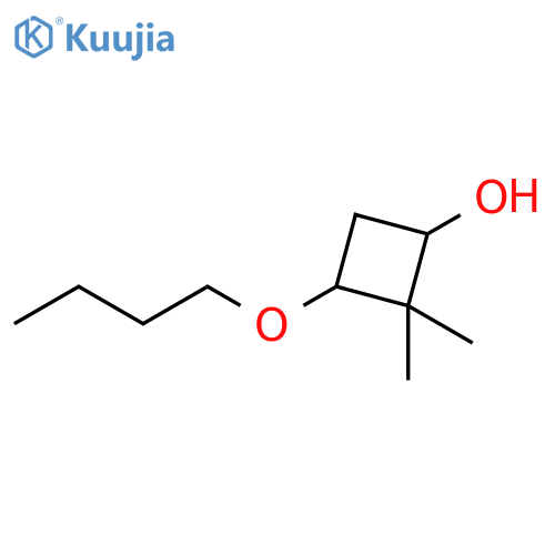 3-butoxy-2,2-dimethylcyclobutan-1-ol structure