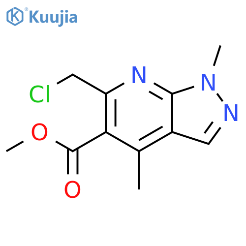 methyl 6-(chloromethyl)-1,4-dimethyl-1H-pyrazolo3,4-bpyridine-5-carboxylate structure