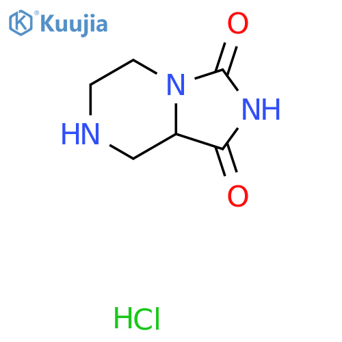 6,7,8,8a-tetrahydro-5H-imidazo[1,5-a]pyrazine-1,3-dione;hydrochloride structure