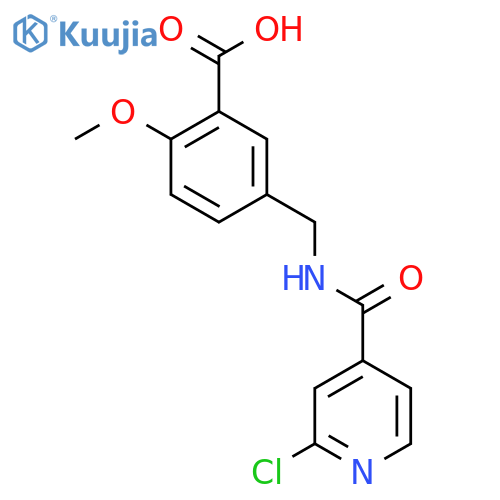 5-{[(2-Chloropyridin-4-yl)formamido]methyl}-2-methoxybenzoic acid structure