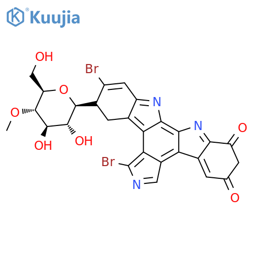 5H-Indolo[2,3-a]pyrrolo[3,4-c]carbazole-5,7(6H)-dione,1,11-dibromo-12,13-dihydro-12-(4-O-methyl-b-D-glucopyranosyl)- structure
