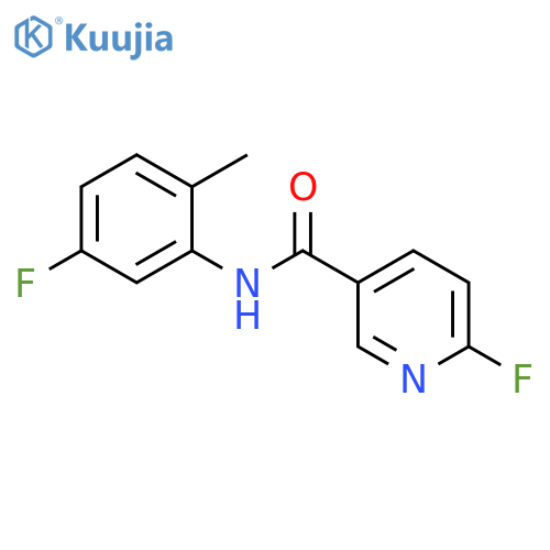 6-fluoro-N-(5-fluoro-2-methylphenyl)pyridine-3-carboxamide structure