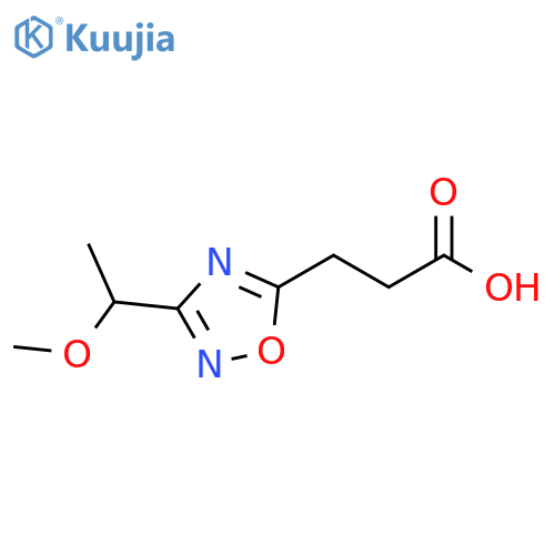 3-3-(1-methoxyethyl)-1,2,4-oxadiazol-5-ylpropanoic acid structure
