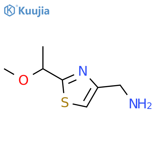 2-(1-methoxyethyl)-1,3-thiazol-4-ylmethanamine structure