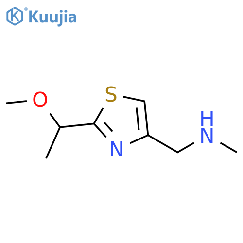 {2-(1-methoxyethyl)-1,3-thiazol-4-ylmethyl}(methyl)amine structure