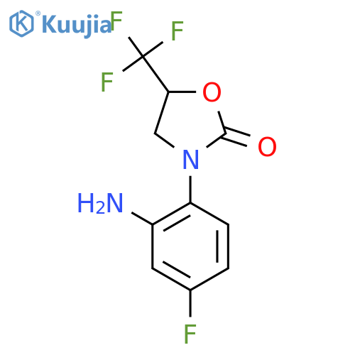 3-(2-Amino-4-fluorophenyl)-5-(trifluoromethyl)-1,3-oxazolidin-2-one structure