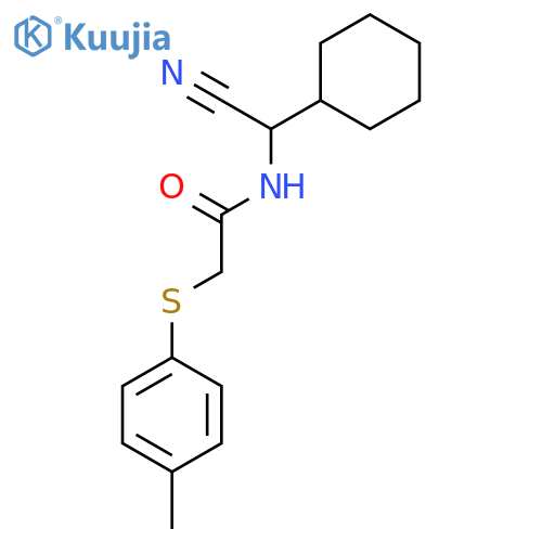 N-[cyano(cyclohexyl)methyl]-2-[(4-methylphenyl)sulfanyl]acetamide structure