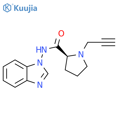 (2S)-N-(1H-1,3-benzodiazol-1-yl)-1-(prop-2-yn-1-yl)pyrrolidine-2-carboxamide structure