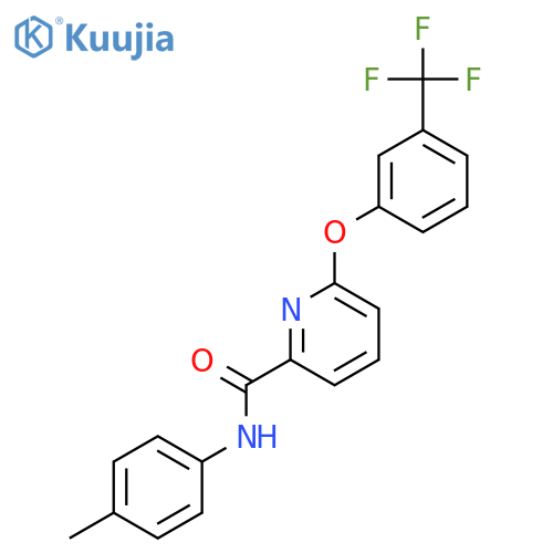 2-Pyridinecarboxamide,N-(4-methylphenyl)-6-[3-(trifluoromethyl)phenoxy]- structure