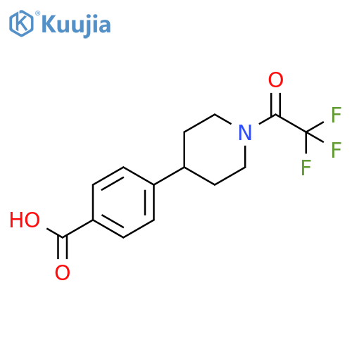 Benzoic acid, 4-[1-(2,2,2-trifluoroacetyl)-4-piperidinyl]- structure