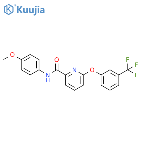 2-Pyridinecarboxamide,N-(4-methoxyphenyl)-6-[3-(trifluoromethyl)phenoxy]- structure