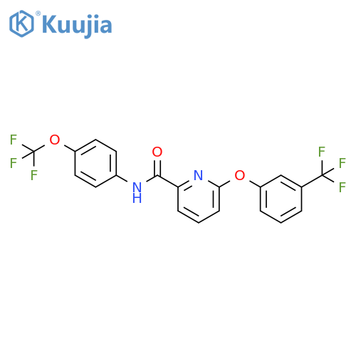 2-Pyridinecarboxamide,N-[4-(trifluoromethoxy)phenyl]-6-[3-(trifluoromethyl)phenoxy]- structure
