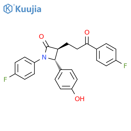 (3S,4R)-1-(4-Fluorophenyl)-3-3-(4-fluorophenyl)-3-oxopropyl-4-(4-hydroxyphenyl)-2-azetidinone structure
