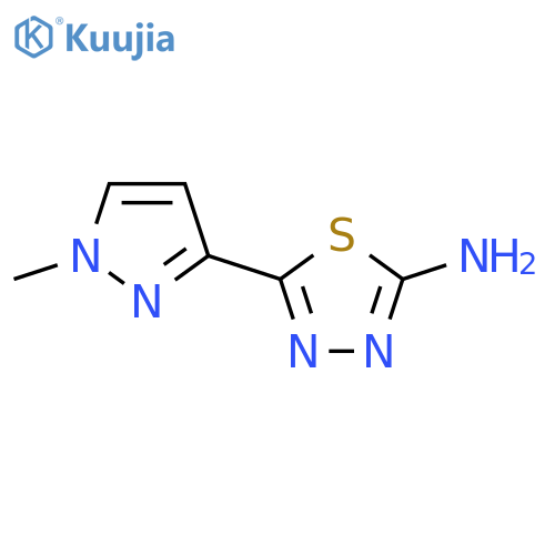 5-(1-methyl-1H-pyrazol-3-yl)-1,3,4-thiadiazol-2-amine structure