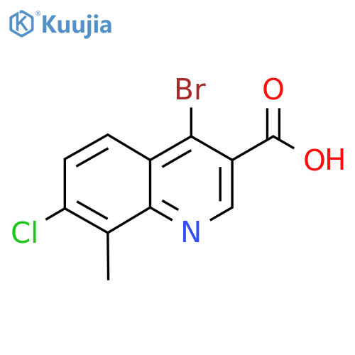 4-Bromo-7-chloro-8-methylquinoline-3-carboxylic acid structure