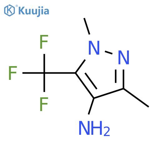 1,3-dimethyl-5-(trifluoromethyl)-1H-pyrazol-4-amine structure