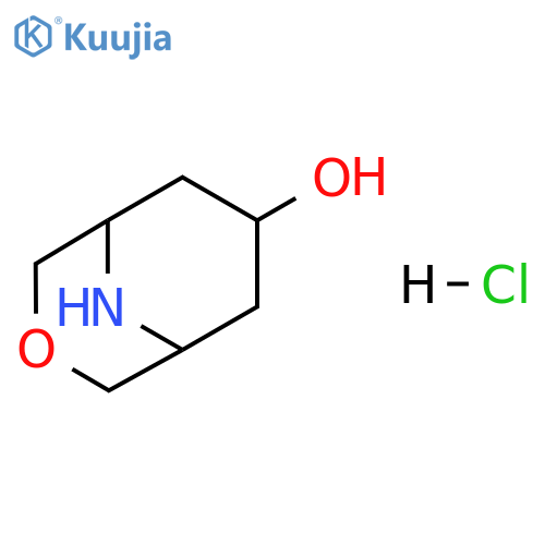 3-Oxa-9-azabicyclo[3.3.1]nonan-7-ol, hydrochloride (1:1) structure