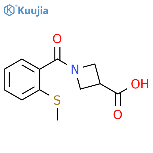 1-[2-(methylsulfanyl)benzoyl]azetidine-3-carboxylic acid structure