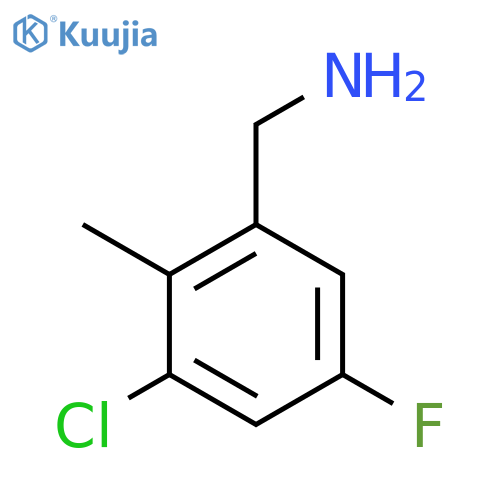 3-Chloro-5-fluoro-2-methylbenzylamine structure