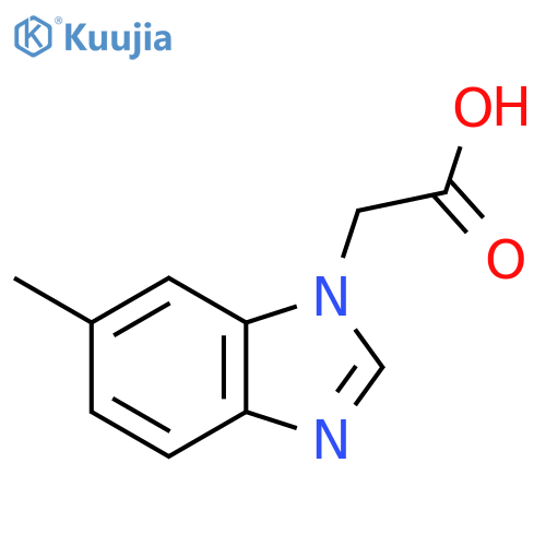 2-(6-Methyl-1H-1,3-benzodiazol-1-yl)acetic acid structure