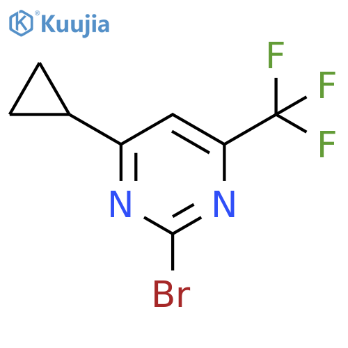Pyrimidine, 2-bromo-4-cyclopropyl-6-(trifluoromethyl)- structure
