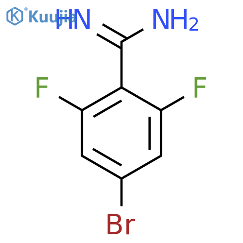 4-bromo-2,6-difluorobenzene-1-carboximidamide structure