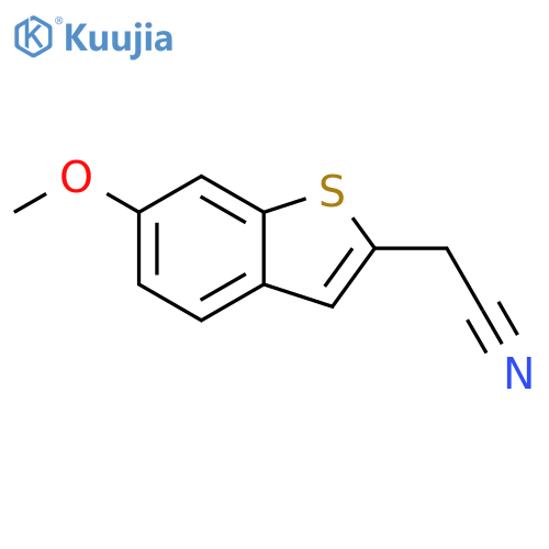 2-(6-methoxy-1-benzothiophen-2-yl)acetonitrile structure